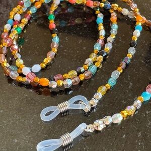 Colorful Beaded Eyeglass Chain, AirPod chain